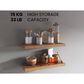 Hearth and Haven Ecco32" Floating Wall Shelf in Light Brown (Set of 2), , large