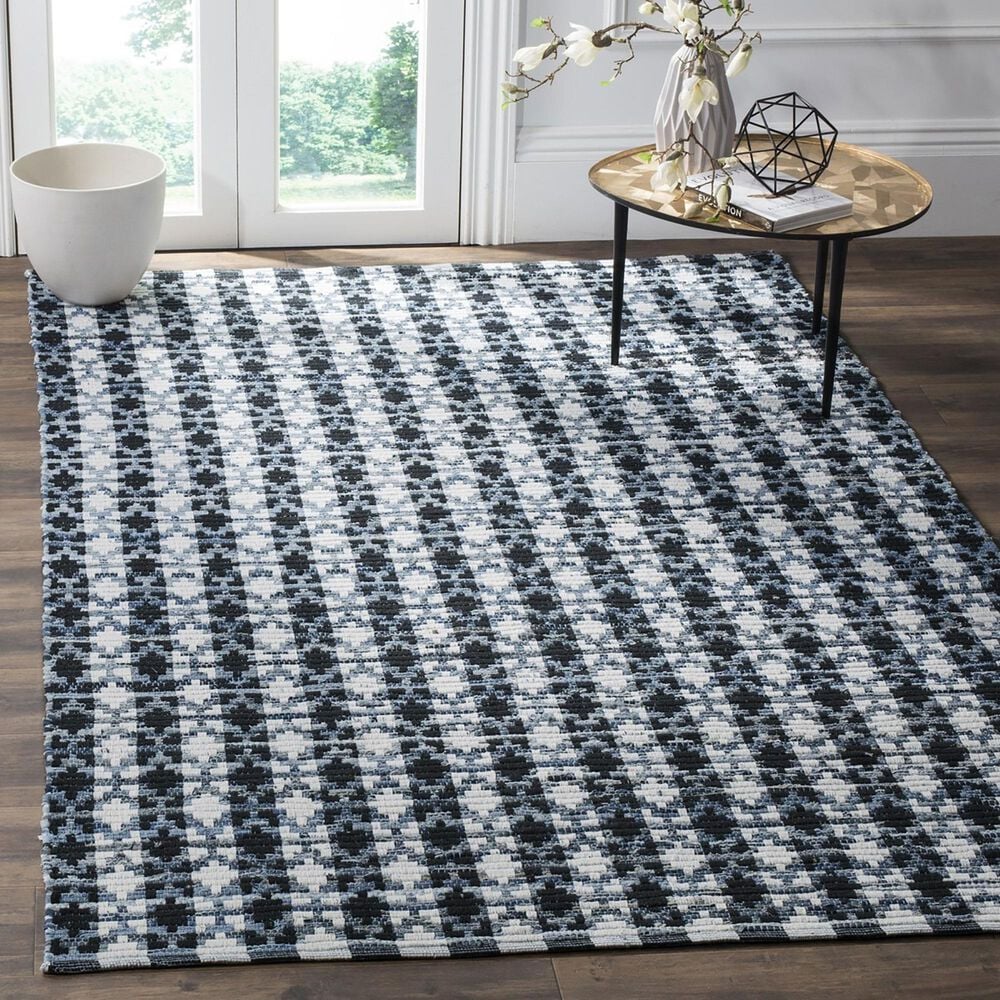 Safavieh Montauk Southwestern 4&#39; x 6&#39; Ivory, Blue and Black Area Rug, , large