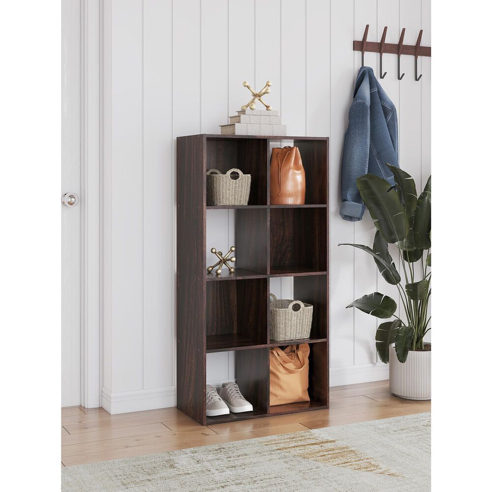 Ashley Glosmount 8-Cube Organizer in Cherry and Light Brown, , large