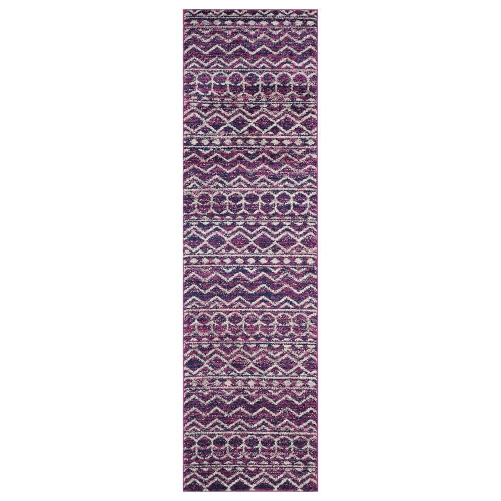 Safavieh Madison MAD606M 2"3" x 8" Fuchsia and Navy Runner, , large