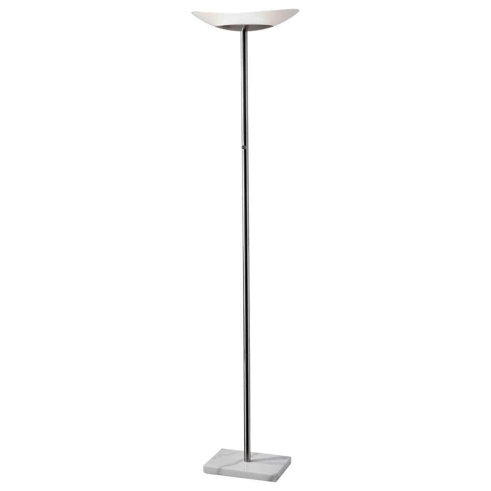 Adesso Celeste LED Torchiere in Brushed Steel, , large