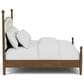 Riverside Furniture Calhoun Queen Upholstered Panel Bed in Whiskey Oak, , large