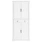 HOMLUX HOMLUX 71" Tall Kitchen Pantry Cabinet with 3 Pull Out Cabinet Organizers, Farmhouse Embossed Texture Storage Cabinet with 6 Door Shelves, 2 Drawers, Freestanding Cupboard for Kitchen, Dining Room White, , large