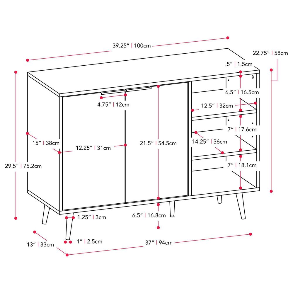 CorLiving Himari Sideboard Buffet in Light Brown NFM