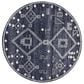 Safavieh Adirondack ADR208N 6" Round Navy and Silver Area Rug, , large