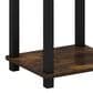 HOMLUX 2-Tier Small End Table in Amber Pine and Black (Set of 2), , large
