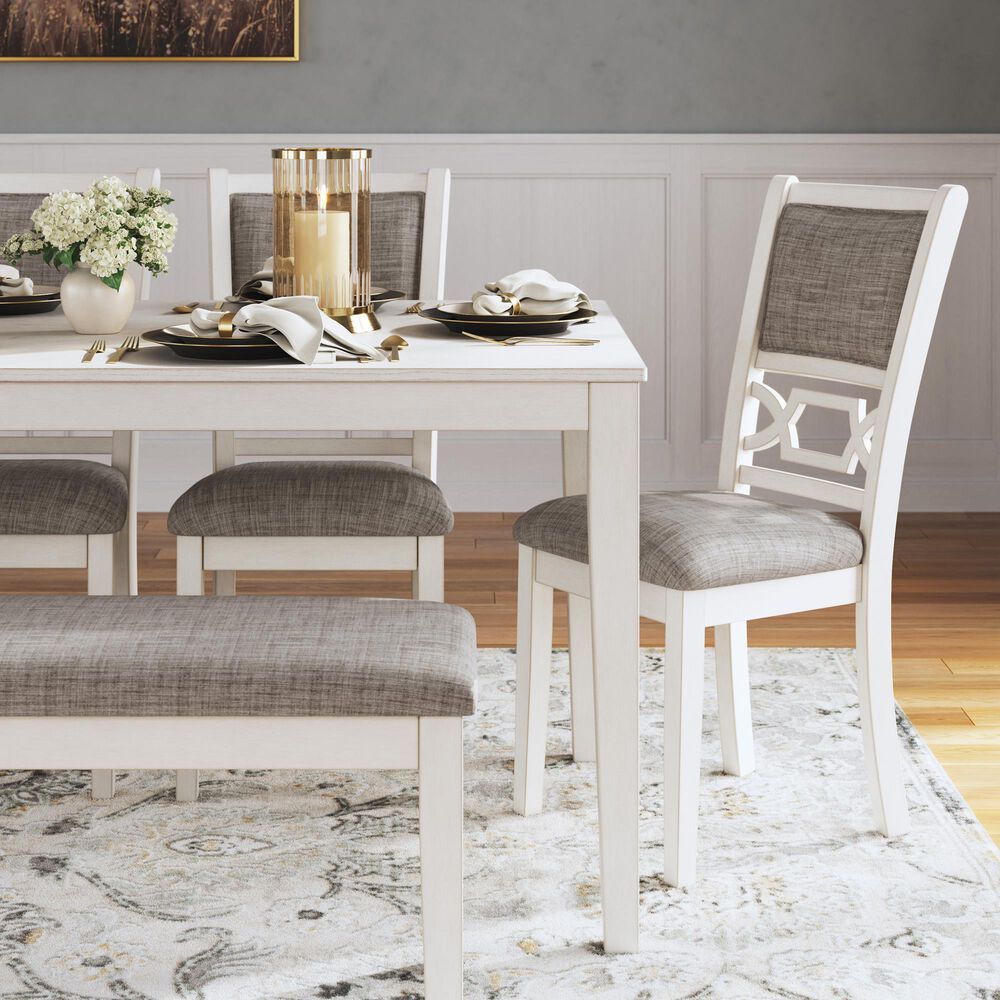 Ashley Erinberg 6-Piece Rectangular Dining Set in Antique White, , large