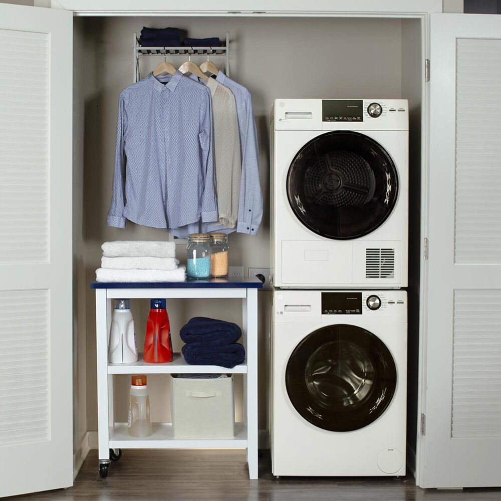 GE Appliances 24&quot; Ventless Condenser Electric Dryer in White, , large