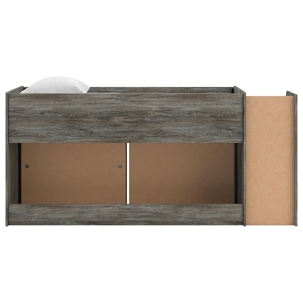 Ashley Frandern Twin Loft  Bed with Bookcase and Drawer Storage in Gray, , large