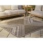 Ashley Dunsler 8" x 10" Brown and Cream Outdoor Rug, , large