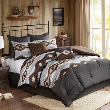 Hampton Park Bitter Creek 8-Piece California King Oversized Comforter Set in Grey/Brown, , large