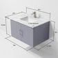 Lexora Home Geneva 30" Single Bathroom Vanity in Dark Grey with 2 cm White Carrara Marble Top and Rectangular Sink, , large