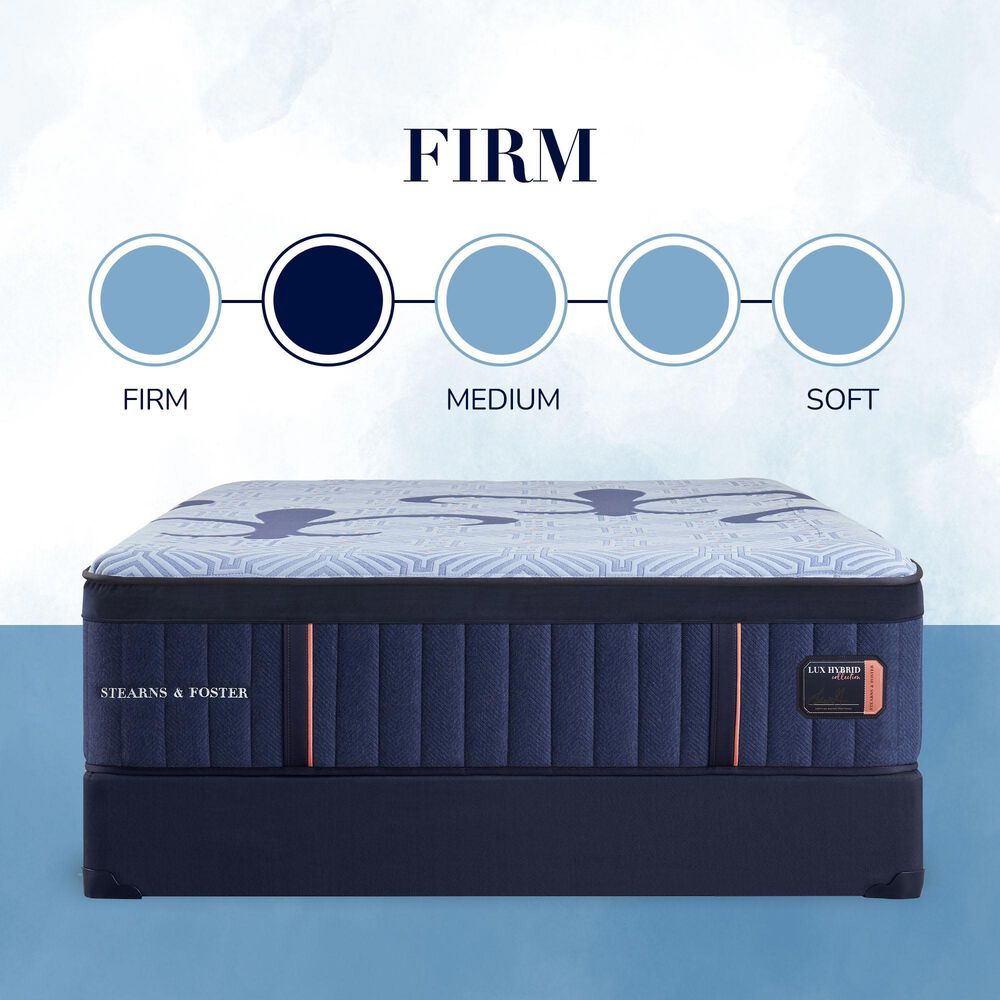 Stearns &amp; Foster Lux Estate Elite Firm Hybrid King Mattress with High Profile Box Springs, , large
