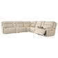 Ashley Double Deal 7-Piece Power Symmetrical Reclining Sectional with 2 Consoles in Almond, , large