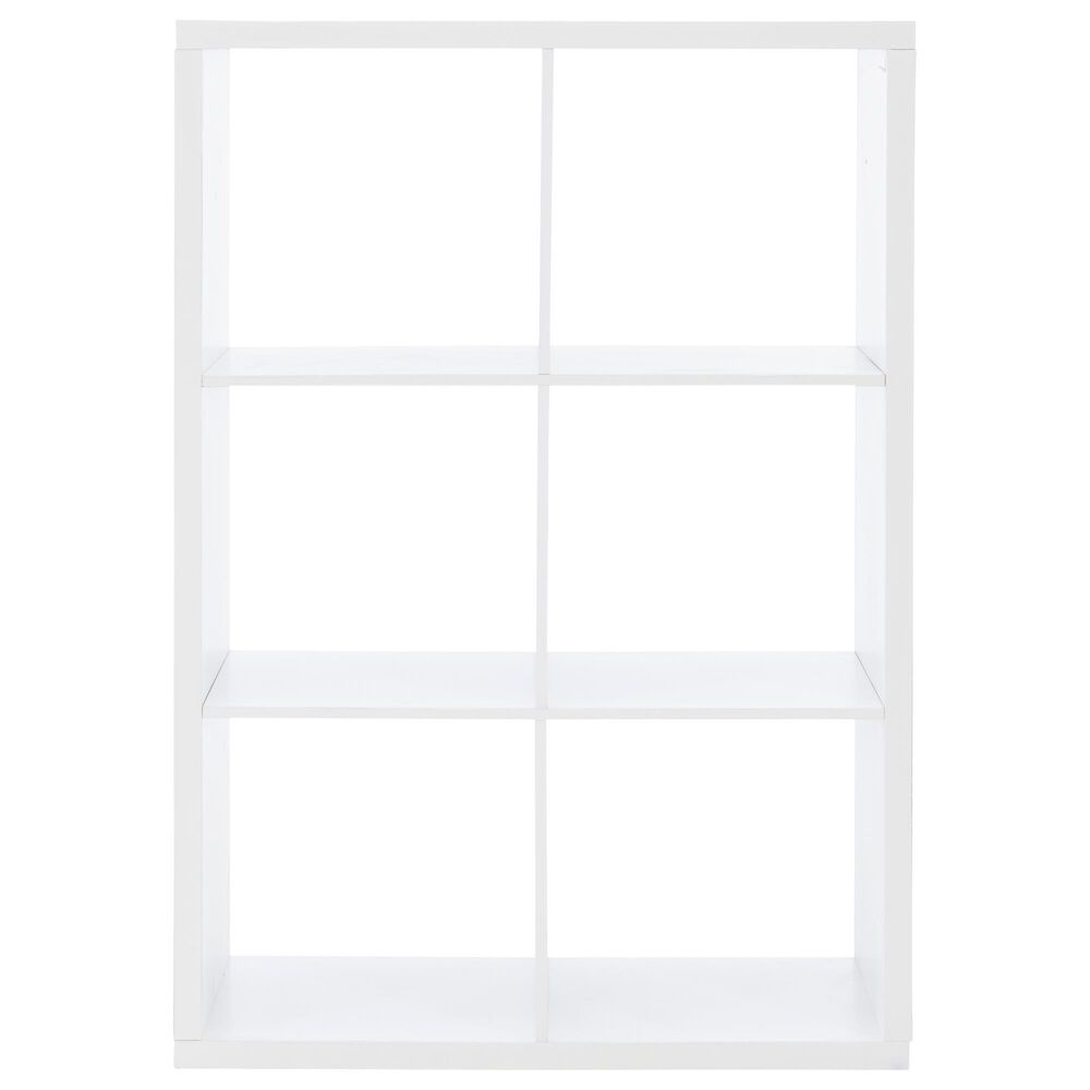 Linon Home Decor Galli 6-Shelf Bookcase in White, , large
