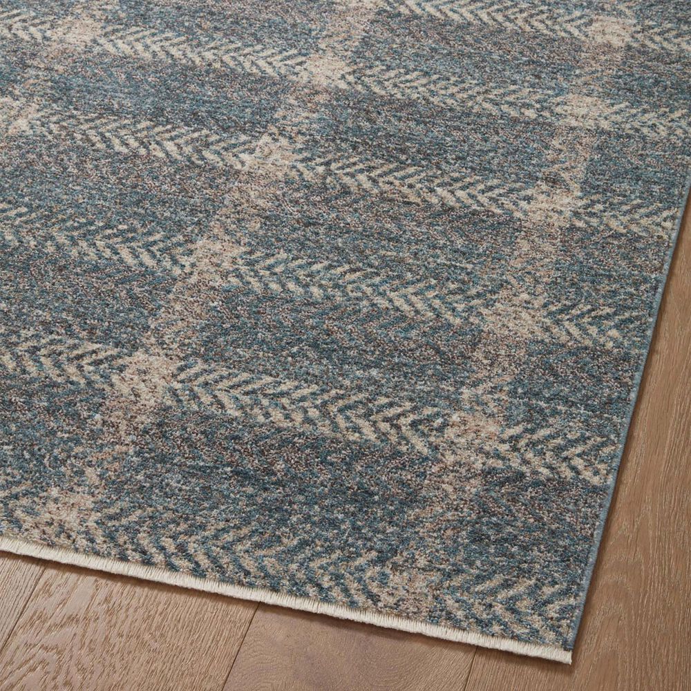 Angela Rose Ember 2&#39;3&quot; x 3&#39;10&quot; Blue and Beige Area Rug, , large