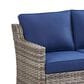 Sunwell Garden 30"H 3-Seater Outdoor Sofa with Navy Cushions in Gray, , large
