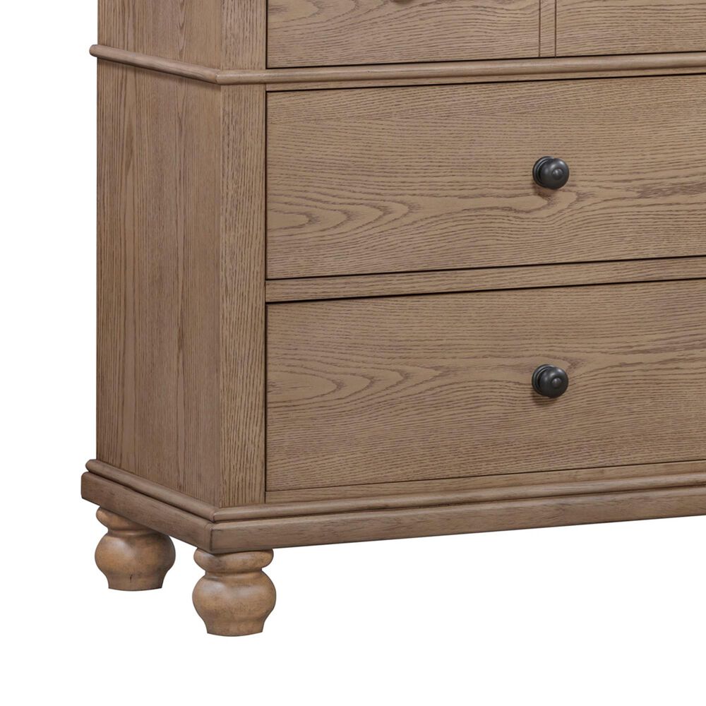 Riva Ridge Oxford 5-Piece California King Panel Bedroom Set in Tan with USB Ports, , large