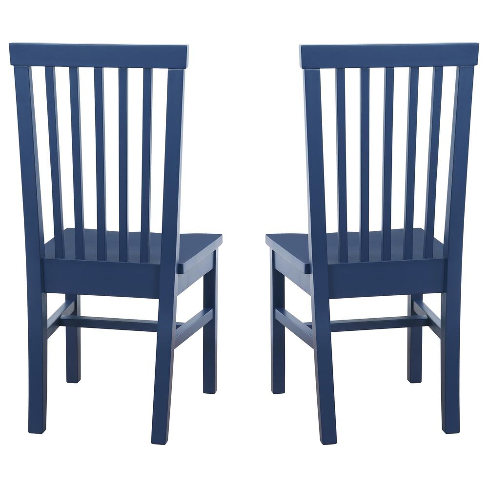 Linon Home Decor Percival Side Chair in Navy Blue (Set of 2), , large