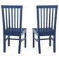 Linon Home Decor Percival Side Chair in Navy Blue (Set of 2), , large
