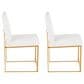 Lumisource Fuji Side Chair with White Cushion in Gold (Set of 2), , large
