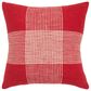 Rizzy Home Plaid 20" Down Filled Pillow in Red/White, , large