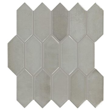 Dal-Tile Miramo Oyster 2" x 5" Picket Undulated on 12.25" x 11.125" Ceramic Mosaic Sheet, , large