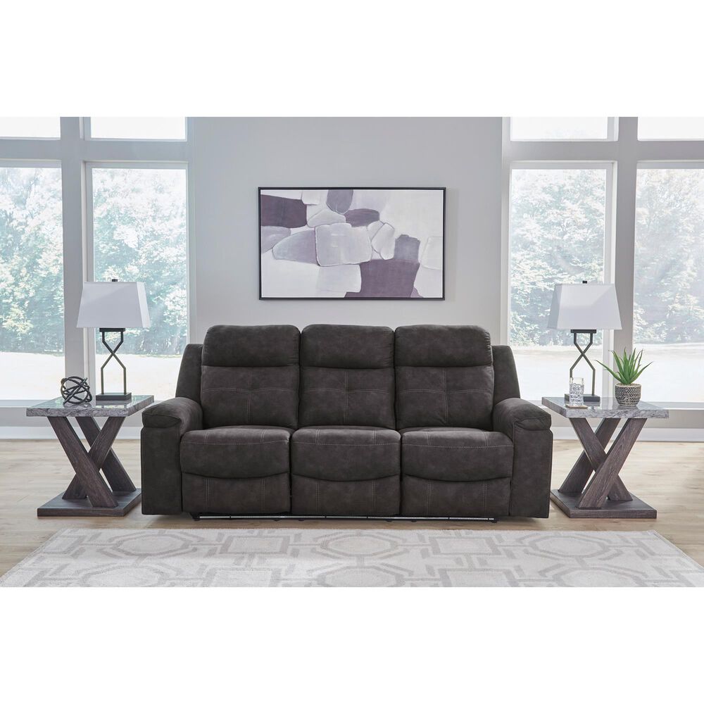 Ashley Brysonview Manual Reclining Sofa in Charcoal, , large