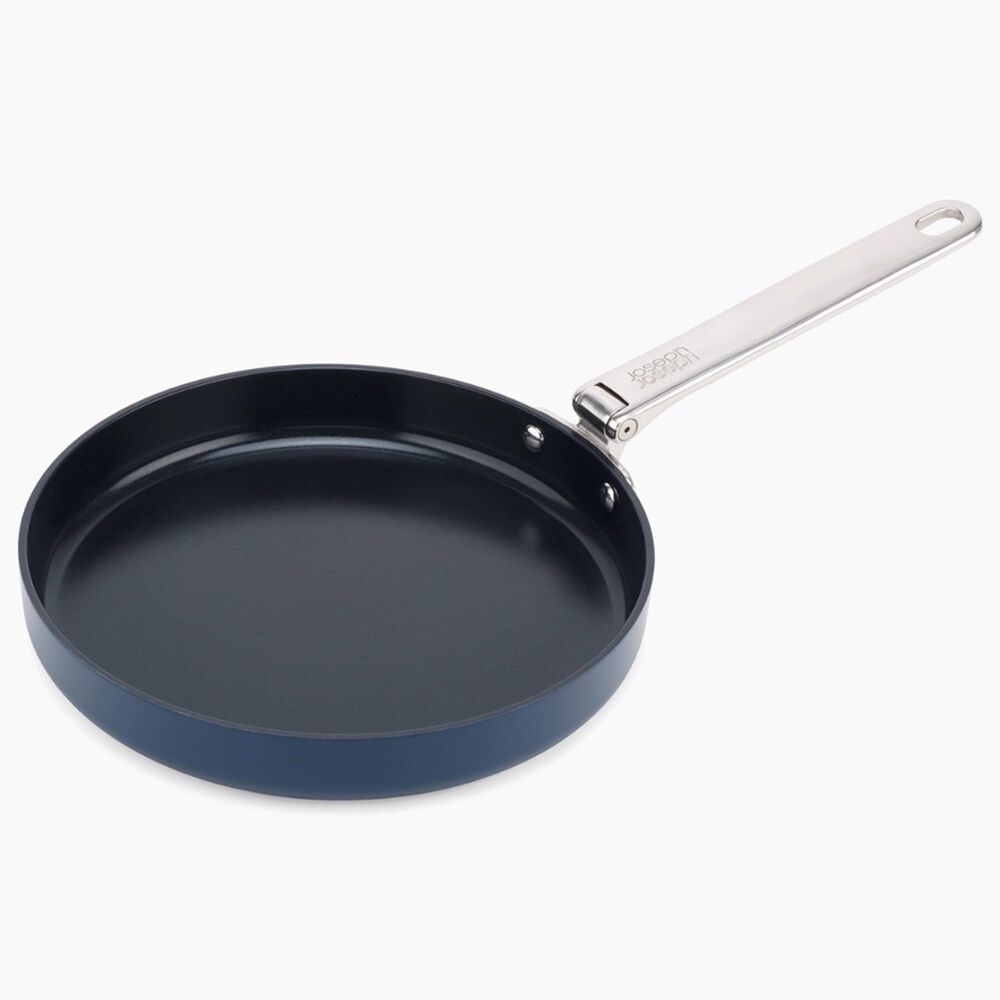 Joseph Joseph Space 9.5" Folding Handle Frying Pan in Midnight Blue, , large