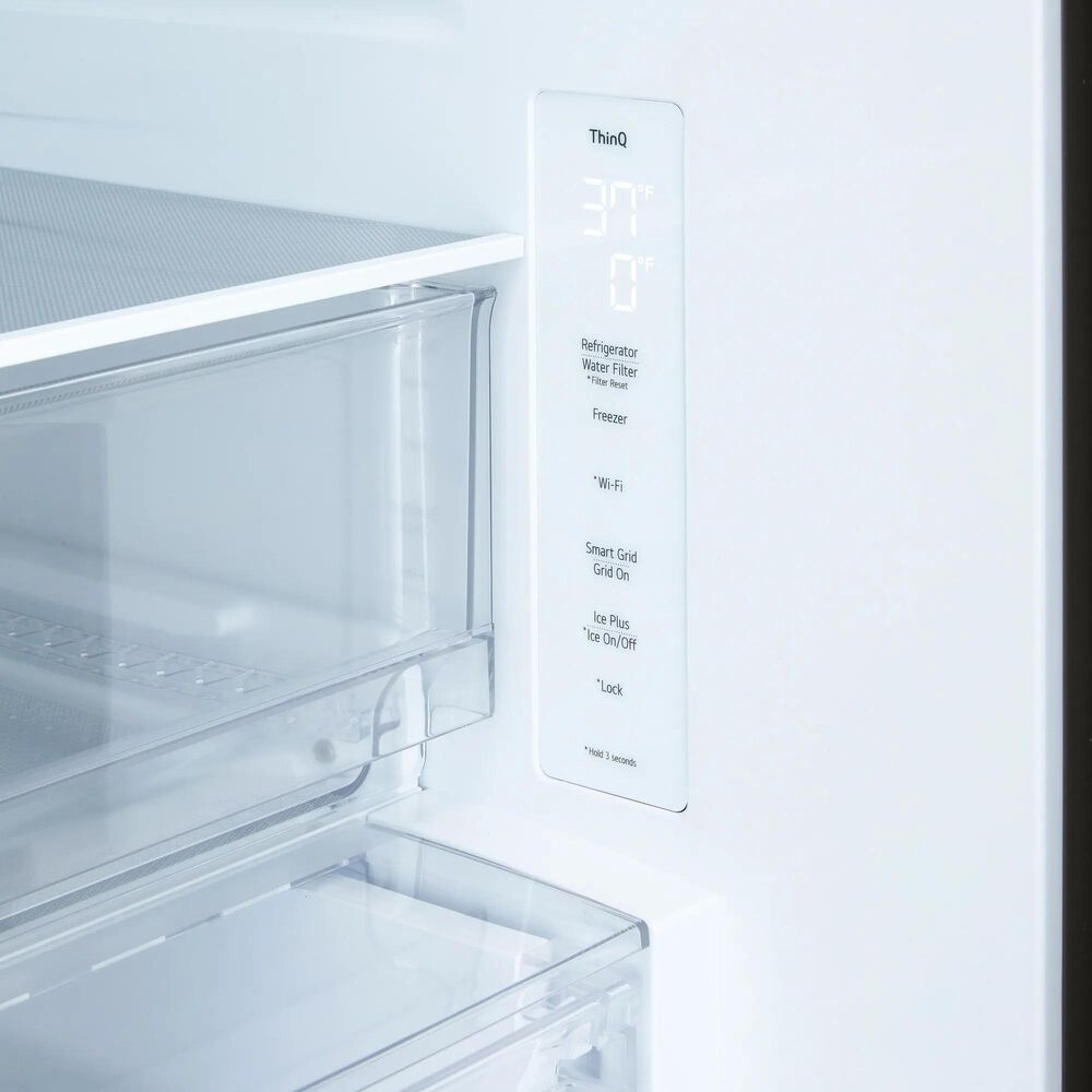 LG 26 Cu. Ft. Bottom Freezer Refrigerator in Black Stainless Steel, , large