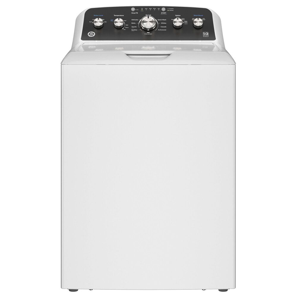 GE Appliances 4.5 Cu. Ft. Top Load Washer with Stainless Steel Basket and 7.2 Cu. Ft. Gas Dryer Laundry Pair in White, , large