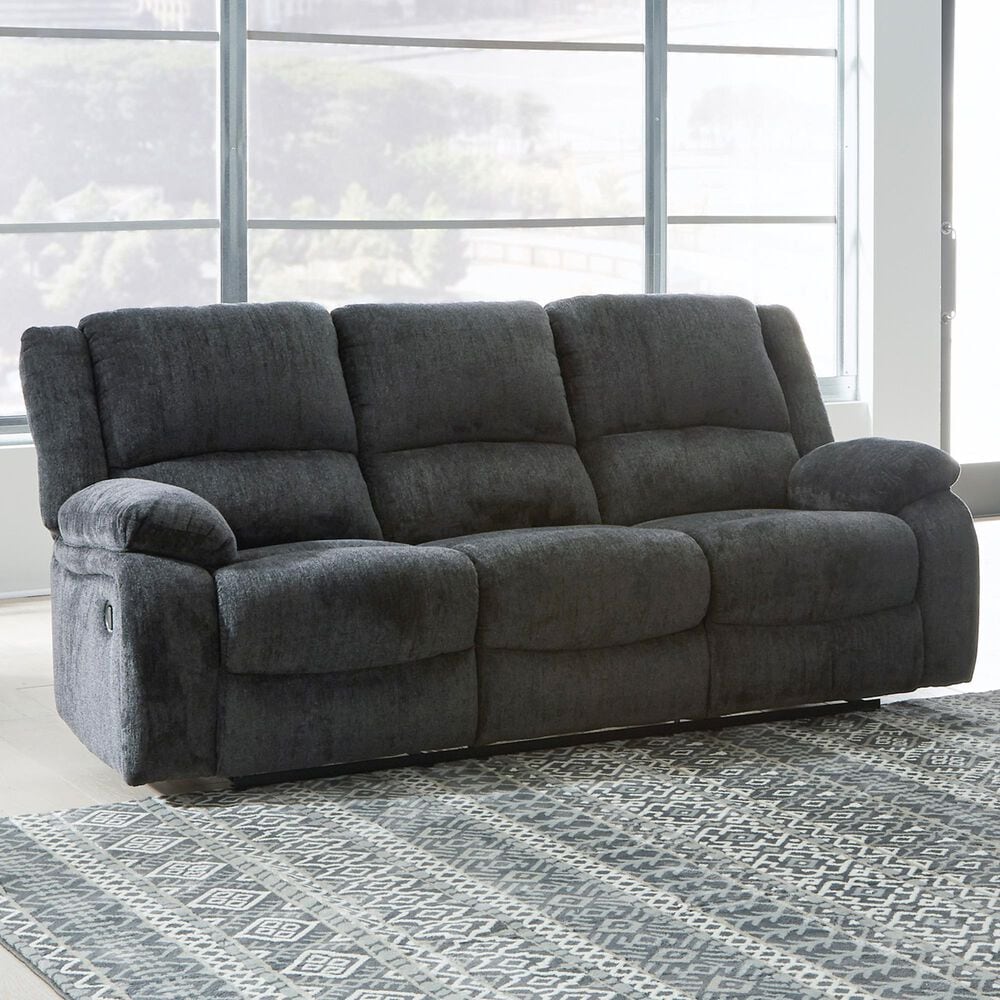 Ashley Draycoll Manual Reclining Sofa in Slate, , large