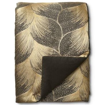 Ann Gish Fan Padded Throw in Umber and Gold, , large