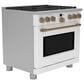 Cafe 6.2 Cu. Ft. Freestanding Natural Gas Range in Matte White and Brushed Bronze, , large