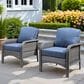 HOMLUX 27" Patio Single Chair in Denim Blue (Set of 2), , large