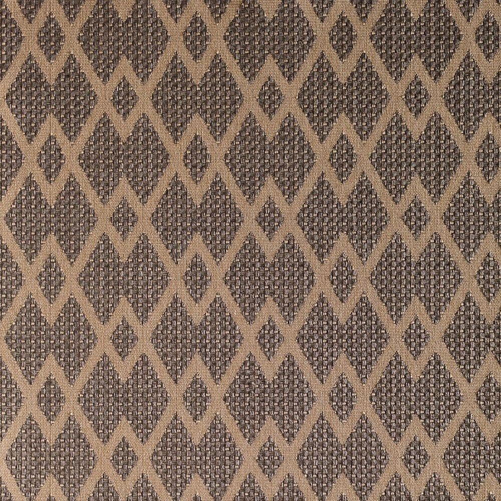Central Oriental Santorini Chevron Diamonds 6&#39;7&quot; x 9&#39;6&quot; Natural and Pebble Area Rug, , large