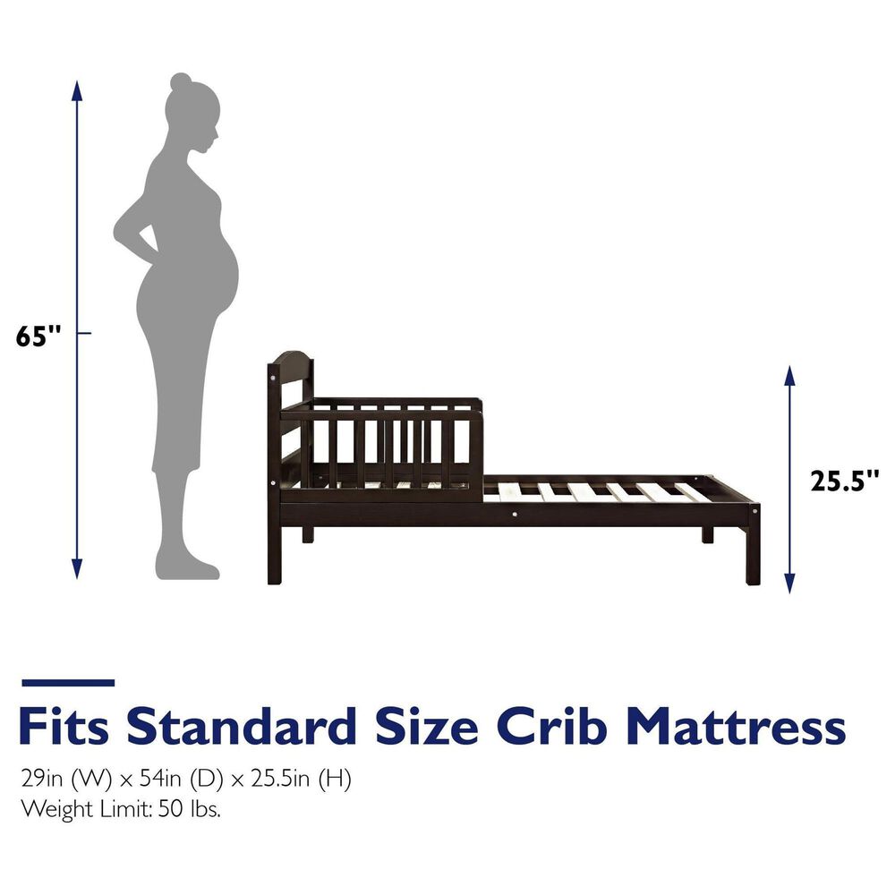 DHP Jackson Toddler Bed in Espresso, , large