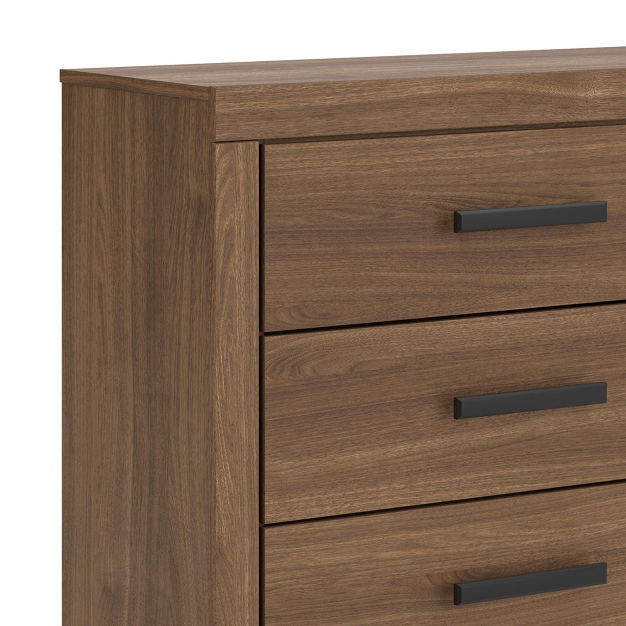 Ashley Broachmyn 6 Drawer Dresser and Mirror in Auburn