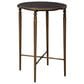 Timeless Designs Evry Side Table in Dark Slate Gray and Antique Brass, , large