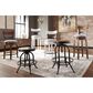 Signature Design by Ashley Valebeck Swivel Counter Height Stool in White and Black, , large