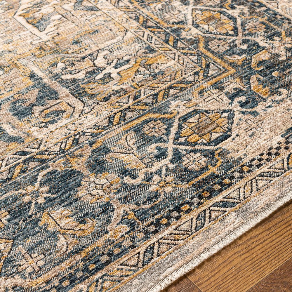 Surya Aspendos APS-2321 5&#39; x 7&#39;5&quot; Teal, Mustard, Black, Medium Gray, Charcoal and Light Beige Area Rug, , large