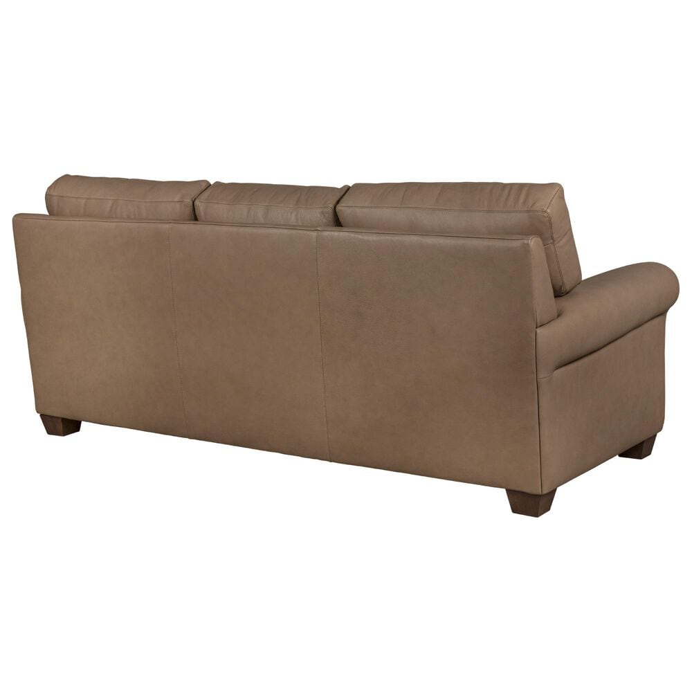 American Leather Sutton Leather Stationary Sofa in Titan Champagne, , large