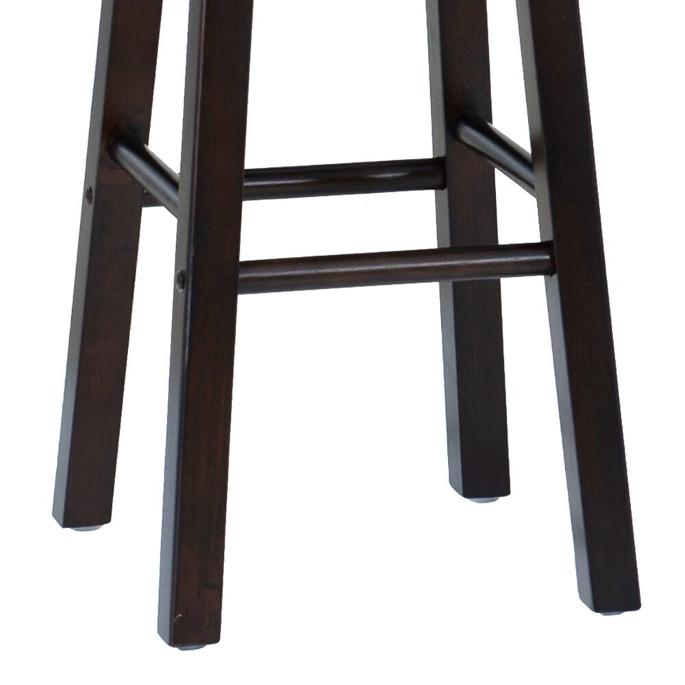 Linon Home Decor Abby 29" Bar Stool in Walnut, , large