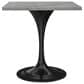 Leisuremod LeisureMod Verve Collection 27 Square Dining Table, Black Base with Laminated White Marbleized Top, , large