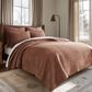 Levtex Velvet Stitch 3-Piece Full/Queen Quilt Set in Rust, , large