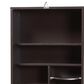 Baxton Studio Millard Wall Mount Folding Desk in Dark Brown, , large