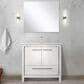 Lexora Home Lafarre 36" Single Bathroom Vanity in Rustic Acacia with 2 cm White Cultured Marble Top, Rectangular Sink and 28" Mirror, , large