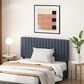 HOMLUX Roanne Full Upholstered Tufted Headboard in Denim, , large