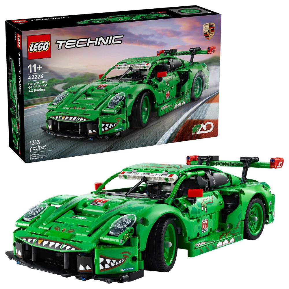 LEGO Technic Porsche 911 GT3 R Rexy AO Racing Car Building Set, , large