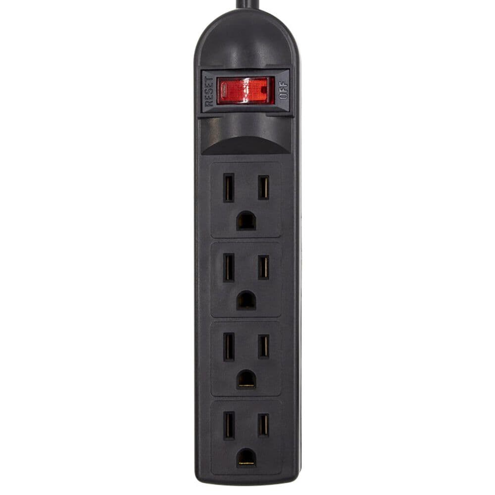 Sanus Full-Motion Wall Mount for 42" - 90" TVs with 6' HDMI Cable and 4-Outlet Surge Protector Power Strip in Black, , large